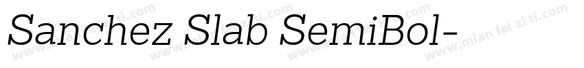 Sanchez Slab SemiBol字体转换